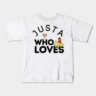 Just A Grandpa Who Loves Chickens Kids T-Shirt